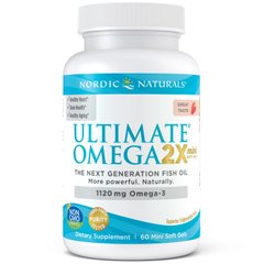 Фотография - Риб'ячий жир Ultimate Omega 2X Mini Nordic Naturals полуниця 1120 мг 60 капсул