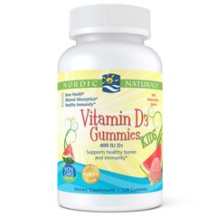 Фотография - Витамин D3 для детей Vitamin D3 Gummies KIDS Nordic Naturals арбуз 400 МО 120 конфет