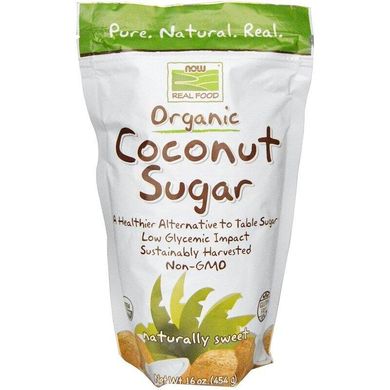 Фотография - Кокосовый сахар Coconut Sugar Now Foods 454 г