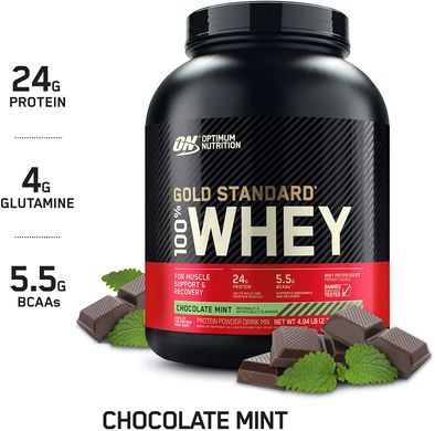 Фотография - Протеїн 100% Whey Gold Standard Natural Optimum Nutrition шоколад м'ята 2.24 кг
