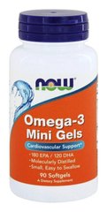 Фотография - Риб'ячий жир Омега Mini gels 3 Now Foods 90 капсул