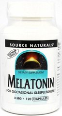 Фотография - Мелатонін Melatonin Source Naturals 3 мг 120 капсул