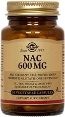 Фотография - Ацетилцистеин NAC N-Acetyl Cysteine Solgar 600 мг 30 капcул