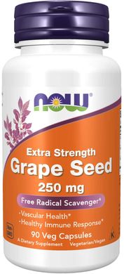 Екстракт виноградних кісточок Grape Seed Now Foods 250 мг 90 капсул