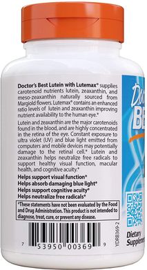 Фотография - Лютеїн Lutein with Lutemax Doctor's Best 20 мг 60 капсул