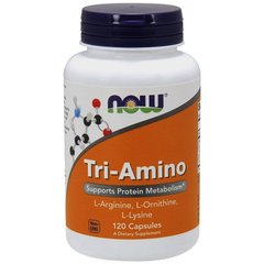 L-Аргінін лізин та орнітин Tri-Amino Now Foods120 капсул