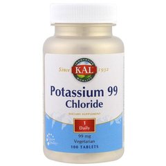 Калій хлорид Potassium Chloride KAL 99 мг 100 таблеток