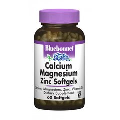 Фотография - Кальцій магній +цинк Calcium Magnesium Zinc Bluebonnet Nutrition 60 капсул