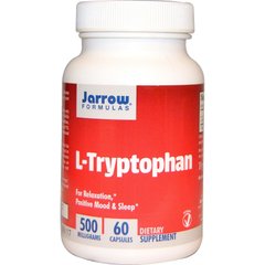 Триптофан L-Tryptophan Jarrow Formulas 500 мг 60 капсул