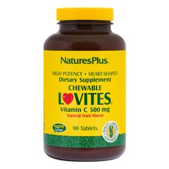 Фотография - Вітамін C Lovites Chewable Vitamin C Nature's Plus 500 мг 90 жувальних таблеток