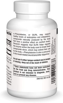 Фотография - DLPA Фенілаланін DLPA Source Naturals 375 мг 120 таблеток