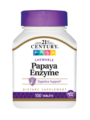 Фотография - Папаин Papaya Enzyme 21st Century 100 таблеток