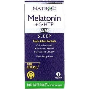 Фотография - Мелатонін + 5 НТР Melatonin + 5-HTP Natrol 60 таблеток
