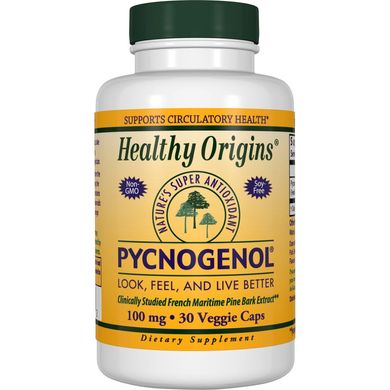Пикногенол (кора сосны) Pycnogenol Healthy Origins 100 мг 30 капсул
