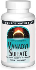 Фотография - Ванадий сульфат Vanadyl Sulfate Source Naturals 10 мг 100 таблеток