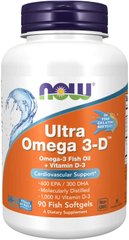 Фотография - Ультра Омега 3 и витамин D Ultra Omega 3-D Now Foods 90 капсул