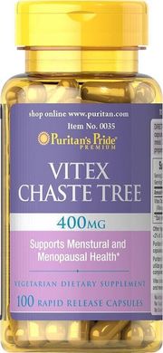 Фотография - Витекс Авраамово дерево Vitex Chaste Tree Puritan's Pride 400 мг 100 капсул