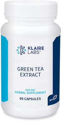 Екстракт зеленого чаю Green Tea Extract Klaire Labs 500 мг 60 капсул