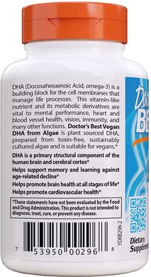 Фотография - Веганський DHA Vegan DHA from Algae with Life's DHA Doctor's Best 200 мг 60 капсул