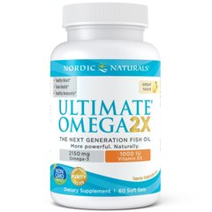 Фотография - Риб'ячий жир Омега-3 Ultimate Ultimate Omega 2X w/Vitamin D3 Nordic Naturals лимон 60 капсул