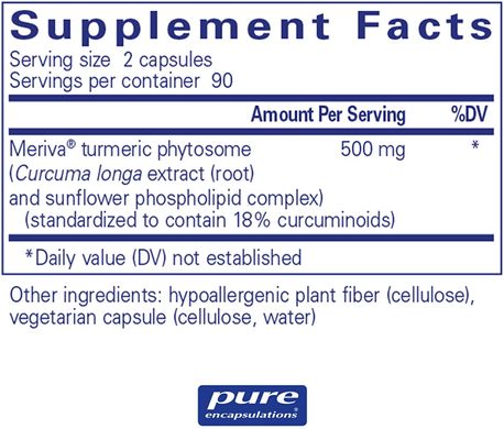 Куркумин CurcumaSorb Pure Encapsulations 180 капсул