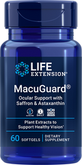 Фотография - Здоровье глаз MacuGuard Ocular Support with Saffron & Astaxanthin Life Extension 60 капсул