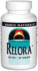 Релора Relora Source Naturals 250 мг 45 таблеток