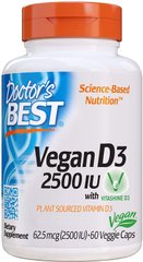 Фотография - Витамин D3 Vegan Vitamin D3 Doctor's Best 2500 МО 60 капсул