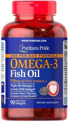 Фотография - Омега-3 риб'ячий жир Omega-3 Fish Oil Puritan's Pride 1360 мг 950 мг активного омега-3 90 капсул