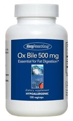 Фотография - Екстракт бичачої жовчі Ox Bile Allergy Research 500 мг 100 капсул