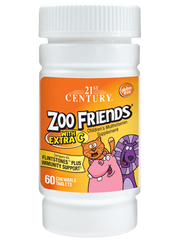 Вітаміни для дітей Zoo Friends with Extra C 21st Century 60 жувальних таблеток