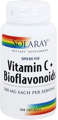 Фотография - Витамин C с биофлавонидами Vitamin C+Bioflavonoids Solaray 500 мг 100 капсул