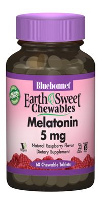 Фотография - Мелатонін Melatonin Bluebonnet Nutrition малина 5 мг 60 жувальних таблеток