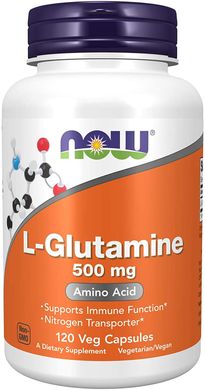 L-Глютамин L-Glutamine Now Foods 500 мг 120 капсул