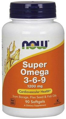 Фотография - Супер омега 3 6 9 Super Omega 3-6-9 Now Foods 1200 мг 90 капсул