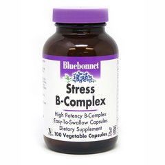 Комплекс витаминов В Stress B-Complex Bluebonnet Nutrition 100 капсул
