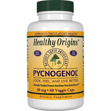 Пикногенол (кора сосны) Pycnogenol Healthy Origins 30 мг 60 капсул