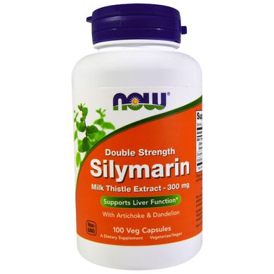 Расторопша Silymarin Now Foods экстракт с артишоком и одуванчиком 300 мг 100 капсул