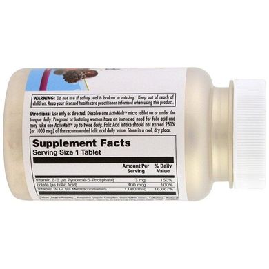 Вітамін B12 + B6 фолієва кислота Vitamin B-6 B-12 Folic Acid KAL ягоди 60 таблеток