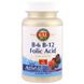 Витамин B12 + B6 фолиевая кислота Vitamin B-6 B-12 Folic Acid KAL ягоды 60 таблеток
