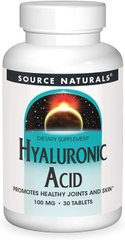Фотография - Гиалуроновая кислота Hyaluronic Acid Source Naturals 100 мг 60 таблеток