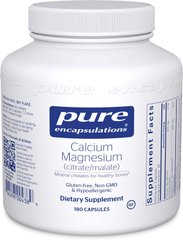 Магній Кальций цитрат/малат Calcium Magnesium (citrate/malate) Pure Encapsulations 180 капсул