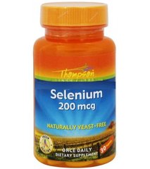 Селен Selenium Yeast Free Thompson 200 мкг 30 капсул