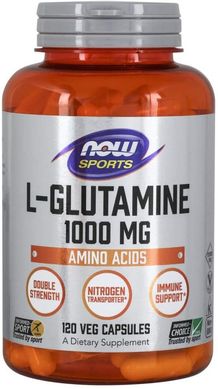 L-Глютамін L-Glutamine Now Foods 1000 мг 120 капсул