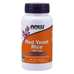 Червоний дріжджовий рис Red Yeast Rice Now Foods 600 мг 60 капсул
