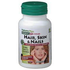 Фотография - Растительный комплекс для волос, кожи и ногтей Hair, Skin and Nails Nature's Plus 60 таблеток