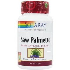 Со пальметто Saw Palmetto Solaray 160 мг 60 капсул