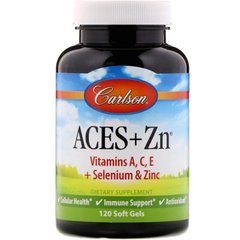 Вітаміни А С Е плюс цинк Aces + Zn Carlson Labs 120 капсул