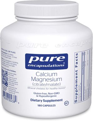 Магний Кальций цитрат/малат Calcium Magnesium (citrate/malate) Pure Encapsulations 180 капсул