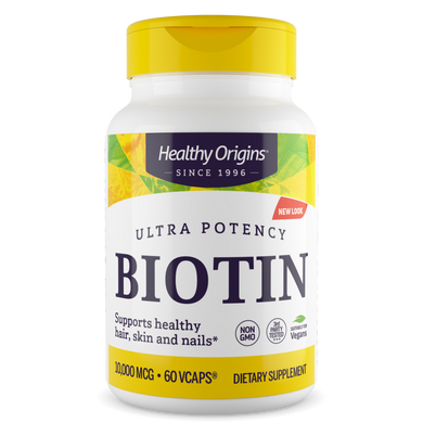 Витамин В7 Биотин Biotin Healthy Origins 10000 мкг 60 капсул